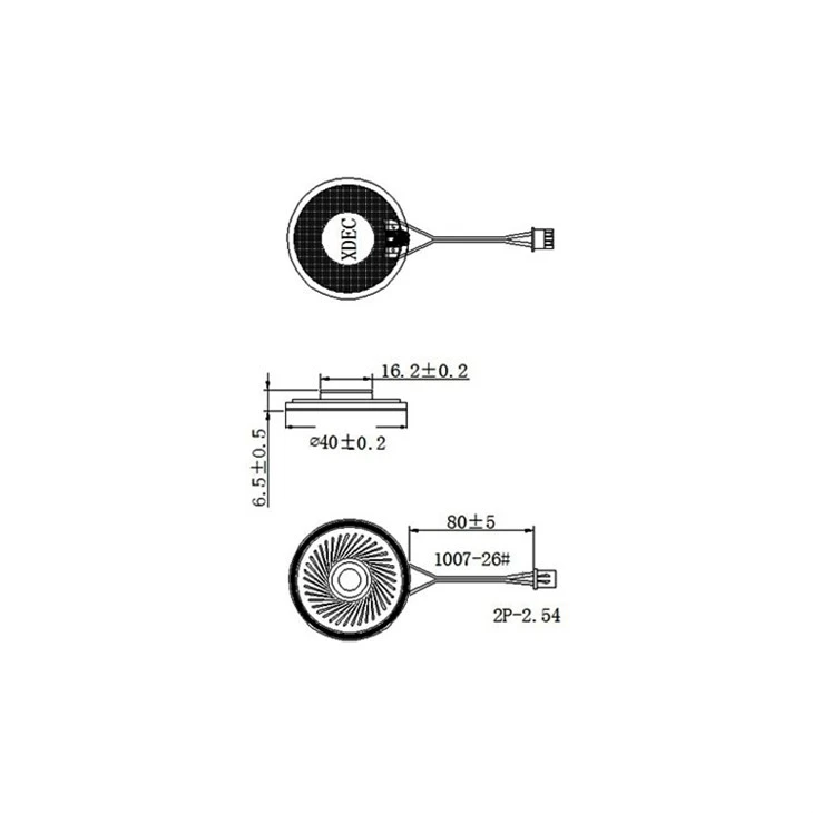 Projector speaker driver - dimension(001)