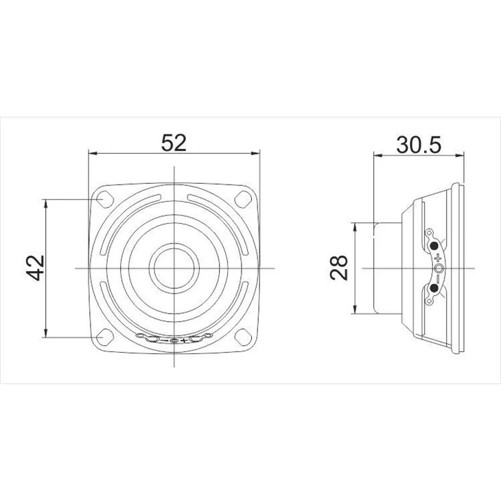 video conferencing speaker driver XDEC-52Y-5 Dimension